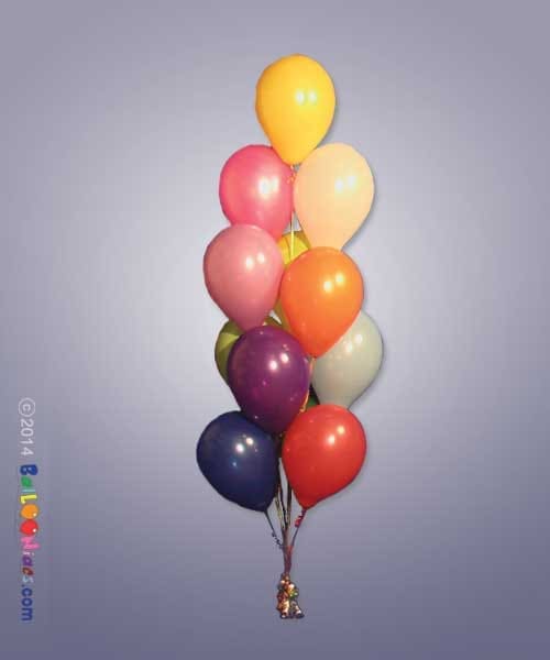12 Latex Balloons Cluster
