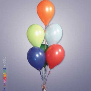 6 Latex Balloons Cluster