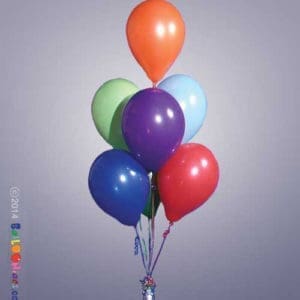 7 Latex Balloons Cluster