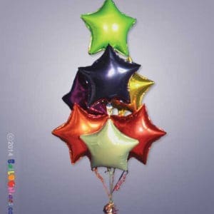 7 Mylar Stars Cluster