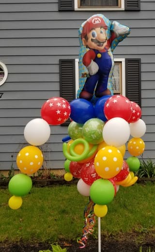 Mario Balloon Bouquet Pole
