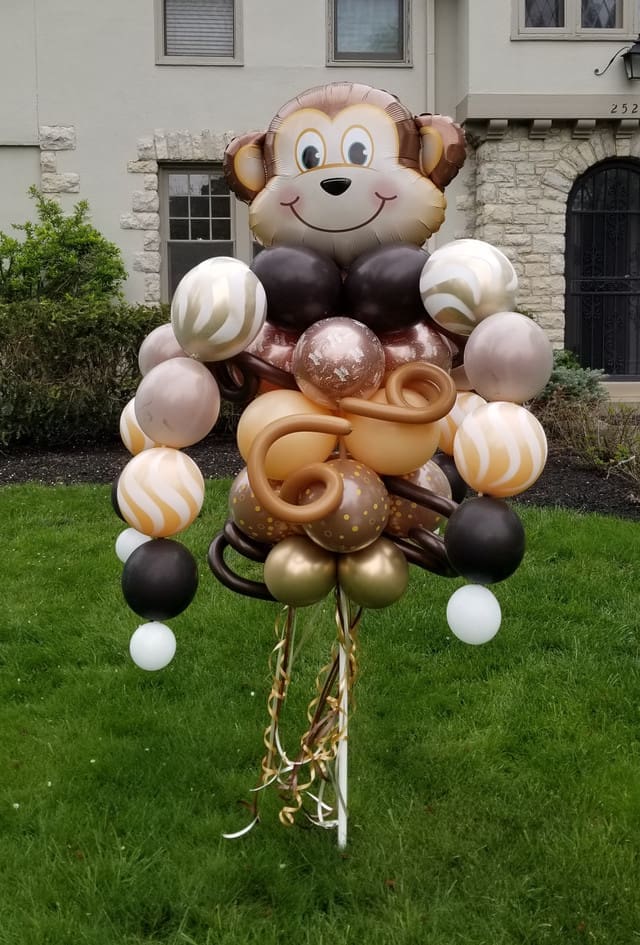 Monkey Balloon Bouquet Pole