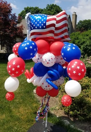American Flag Balloon Pole