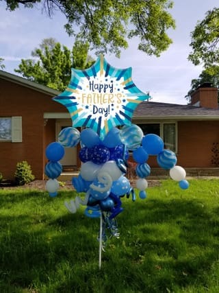 Father's Day Star Balloon Bouquet Pole