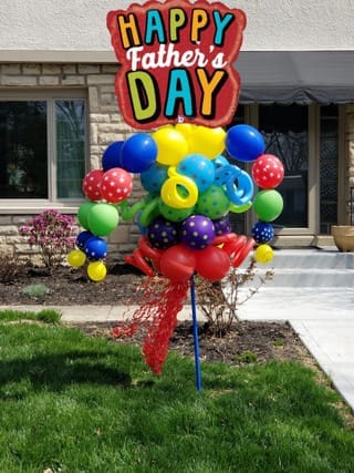Happy Father's Day Balloon Bouquet Pole