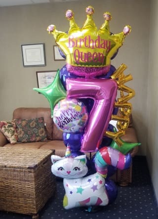 "Queen for the Day" Magical Mylar Celebration Column [customizable]