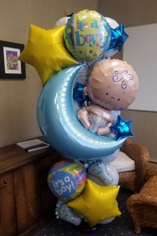 New Baby Magical Mylar Celebration Column [customizable]