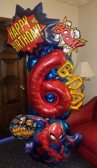 Superhero Magical Mylar Celebration Column [customizable]