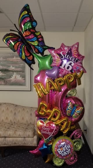 "Over The Top" Magical Mylar Celebration Column [customizable]