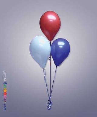 3 Latex Balloons Cluster