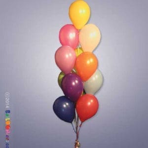 12 Latex Balloons Cluster