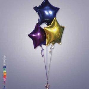 3 Mylar Stars Cluster