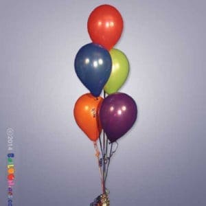 5 Latex Balloons Cluster