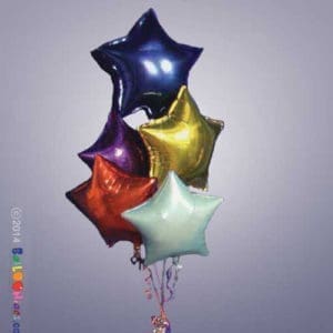 5 Mylar Stars Cluster