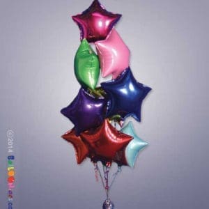 9 Mylar Stars Cluster