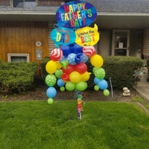 Father's Day Texts Balloon Bouquet Pole