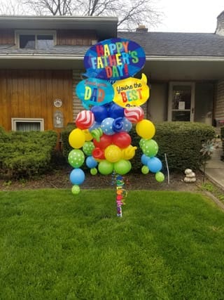 Father's Day Texts Balloon Bouquet Pole