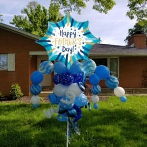 Father's Day Star Balloon Bouquet Pole