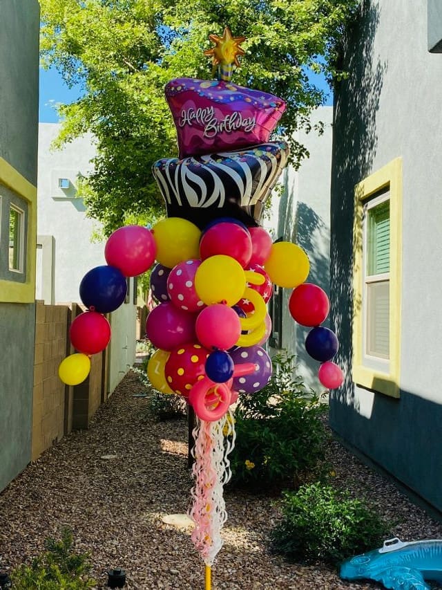 Happy Birthday Balloon Bouquet Pole