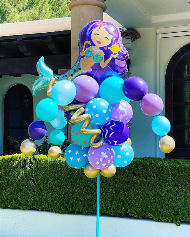 Mermaid Balloon Bouquet Pole
