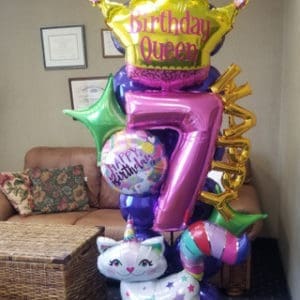 "Queen for the Day" Magical Mylar Celebration Column [customizable]