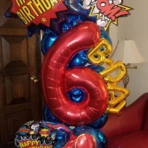 Superhero Magical Mylar Celebration Column [customizable]