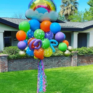 Rainbow Balloon Bouquet Pole